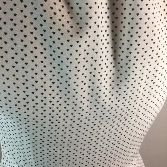 Express Keyhole Fit and Flare Skater Dress white polka dot White - Picture 3 of 7